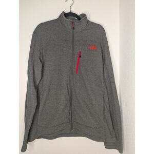 The North Face Fleece Men's Full Zip Jacket Red Detail XL